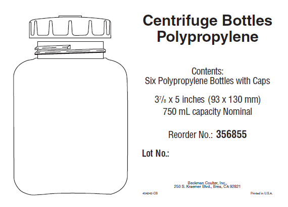 356855_750 mL Polypropylene Bottle with Screw-On Cap, 96 x 130mm - 6Pk