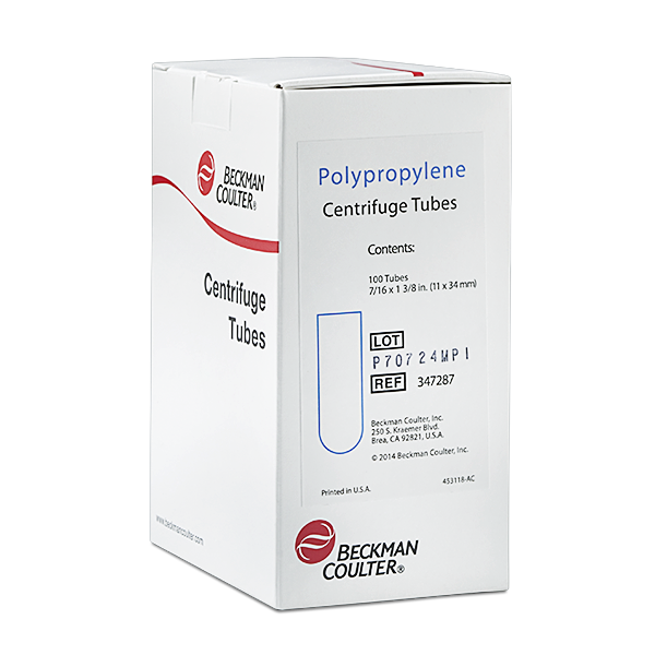 347287_1 mL Open-Top Thickwall Polypropylene Tube, 11 x 34mm - 100Pk