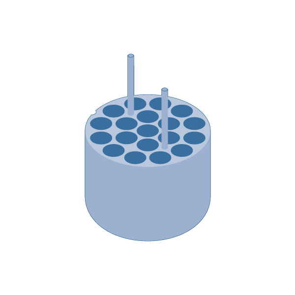 C63188_17.5 mm Diameter,  10 mL Blood Tubes Adapter; 19 Tubes per Adapter